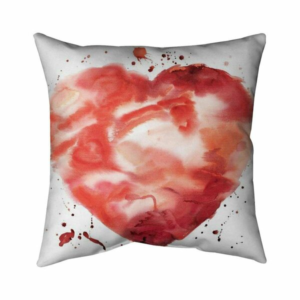 Fondo 20 x 20 in. Big Heart-Double Sided Print Indoor Pillow FO2774189
